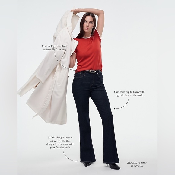 NWT J.Crew High-Rise Bootcut Jeans Classic Flare Super Stretch Denim Size 27 - Picture 13 of 14